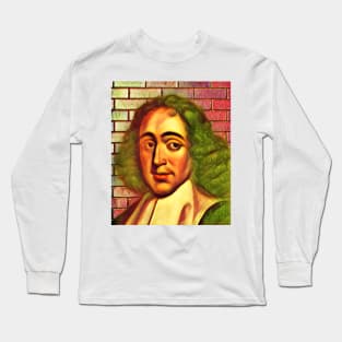 Baruch Spinoza Snow Portrait | Baruch Spinoza Artwork 14 Long Sleeve T-Shirt